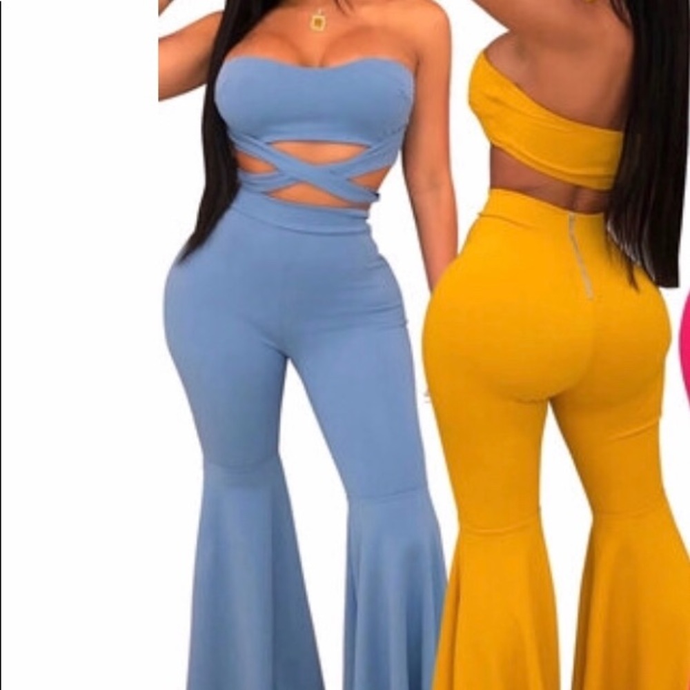 Two piece blue body outfit